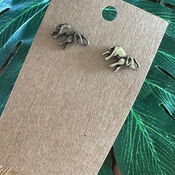 Earthbound Jewelry - BOGO FREE BRASS ELEPHANT STUD EARRINGS